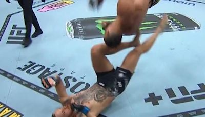 'Backflip' y guillotina: la brutal sumisión de Michel Pereira en menos de un minuto en el UFC 301