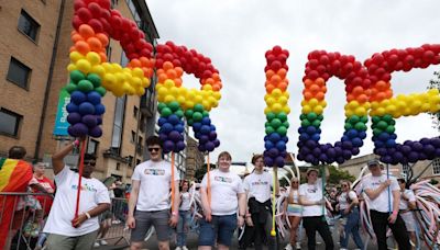 Crowds gather in Belfast for Pride parade