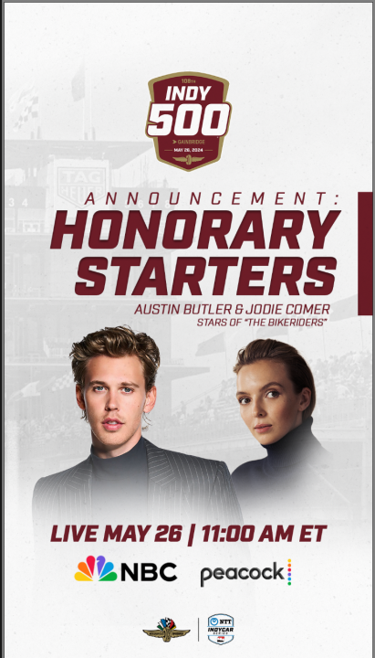 Austin Butler, Jodie Comer to be honorary starters for Indy 500