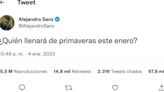 Nadie pensó que este inocente tuit de Alejandro Sanz iba a recibir la misma respuesta tantas veces