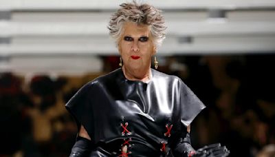 Prue Leith, 84, debuts VERY bold all leather look at LFW