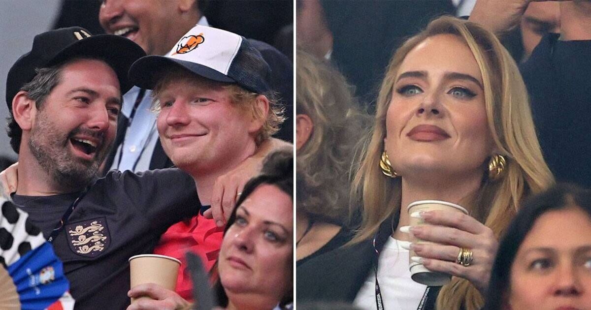 Adele and Ed Sheeran spotted celebrating England's Euros semi-final victory