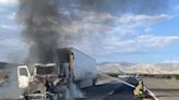 Tractor-trailer carrying 'hazardous waste' catches fire in Death Valley