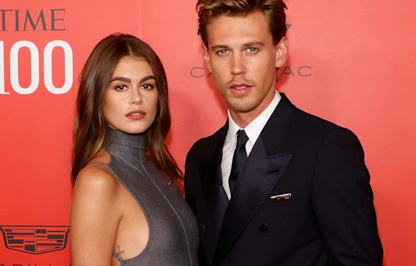 Kaia Gerber Shares a Sweet Kiss with Austin Butler During “The Bikeriders” Premiere