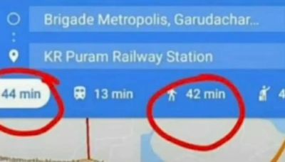 Google Maps Shows Walking 6 Km Is Faster Than Driving In Bengaluru. See Post