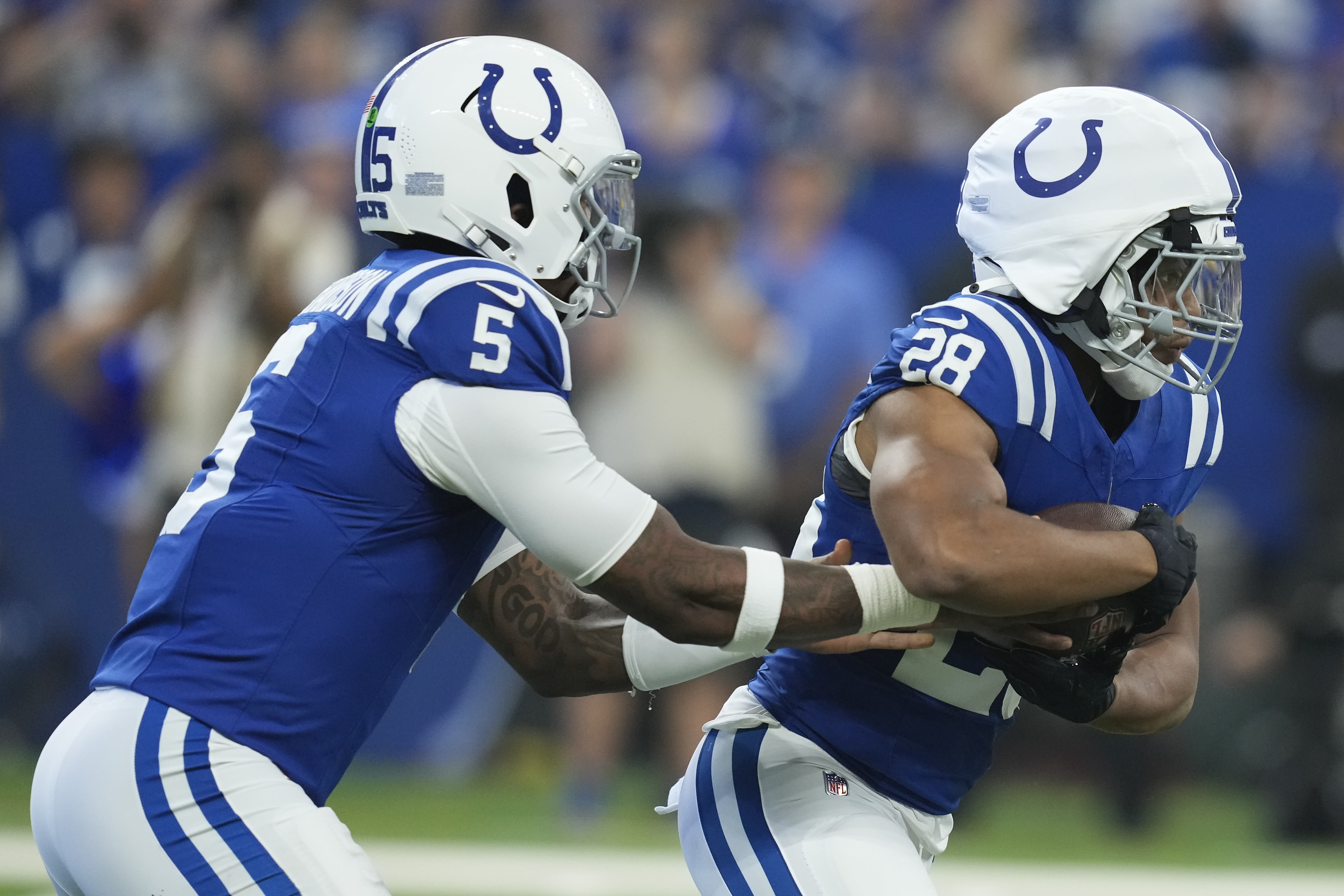 Jonathan Taylor among the few NFL players to wear the 'guardian cap' on his helmet