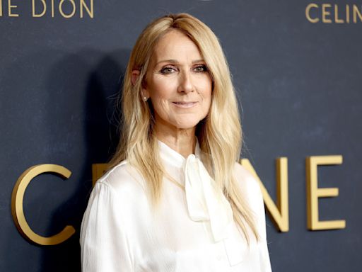 Céline Dion poses with her oldest son René-Charles at premiere of her documentary