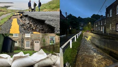 Flash flooding rips through road and leaves homes under water | ITV News