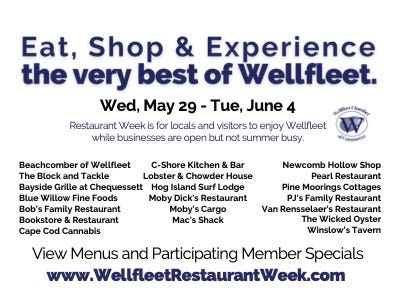 Wellfleet Restaurant Week celebrates 15 years. Here are the dining specials and events.