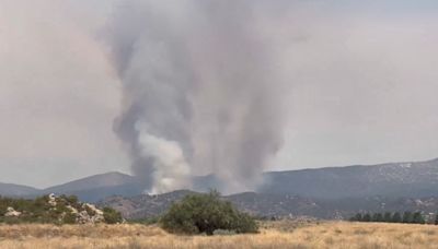 Evacuations issued for brush fire burning east of Palomar Mountain