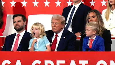 Who was the little girl sitting on Trump's lap? His youngest grandchild, Carolina.