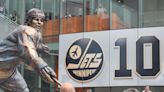 'He is home again': Dale Hawerchuk statue unveiled at Winnipeg's True North Square