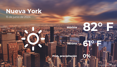 Clima de hoy en Nueva York para este sábado 15 de junio - El Diario NY