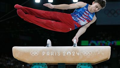 Job done. Pommel horse specialist Stephen Nedoroscik delivers for U.S gymnastics team in Paris