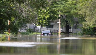 Rain causes flooding all over East St. Louis, creating headaches for citizens, motorists