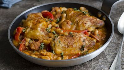 Nigella Lawson's 'speedy' chicken with chorizo and cannellini beans recipe