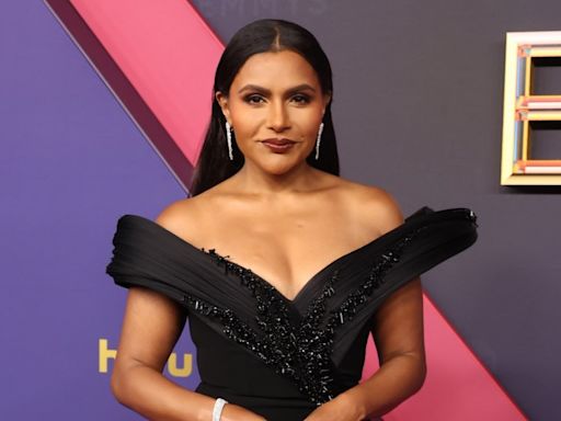 Mindy Kaling Stuns in Black Dress at 2024 Emmys Red Carpet