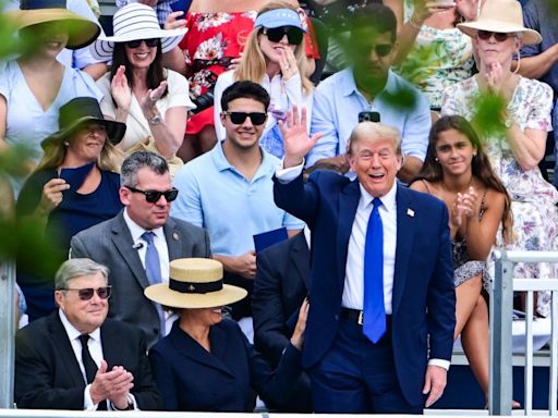 Trump attends son Barron's high school graduation on day off from court