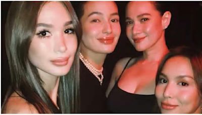 Bea Alonzo, Heart Evangelista, Sarah Lahbati, Kyline Alcantara, pinasayaw ng crowd sa party