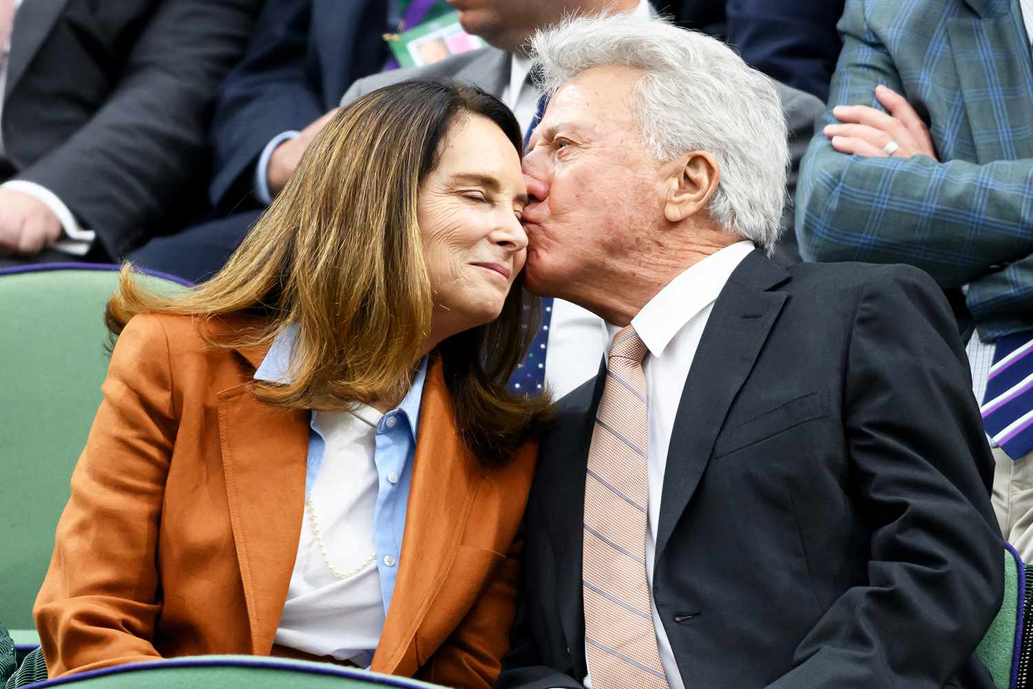 Dustin Hoffman Plants a Kiss on Longtime Wife Lisa at Wimbledon: See the Sweet Photos