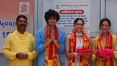 Munjya actors Sharvari Wagh, Abhay Verma, Mona Singh pray at Siddhivinayak temple ahead of film's release. Watch