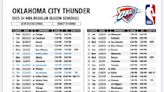OKC Thunder announce 2023-24 regular-season schedule