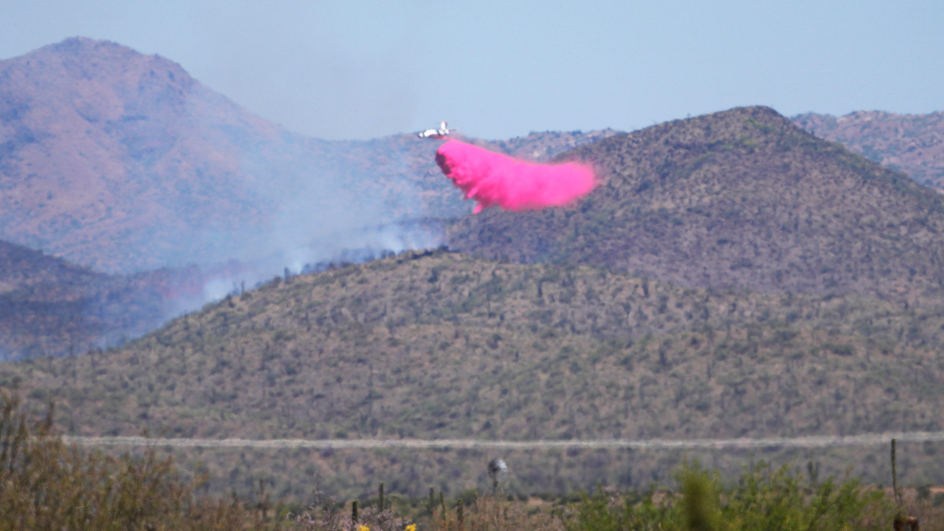 Wildcat Fire burning near Cave Creek in Tonto National Forest