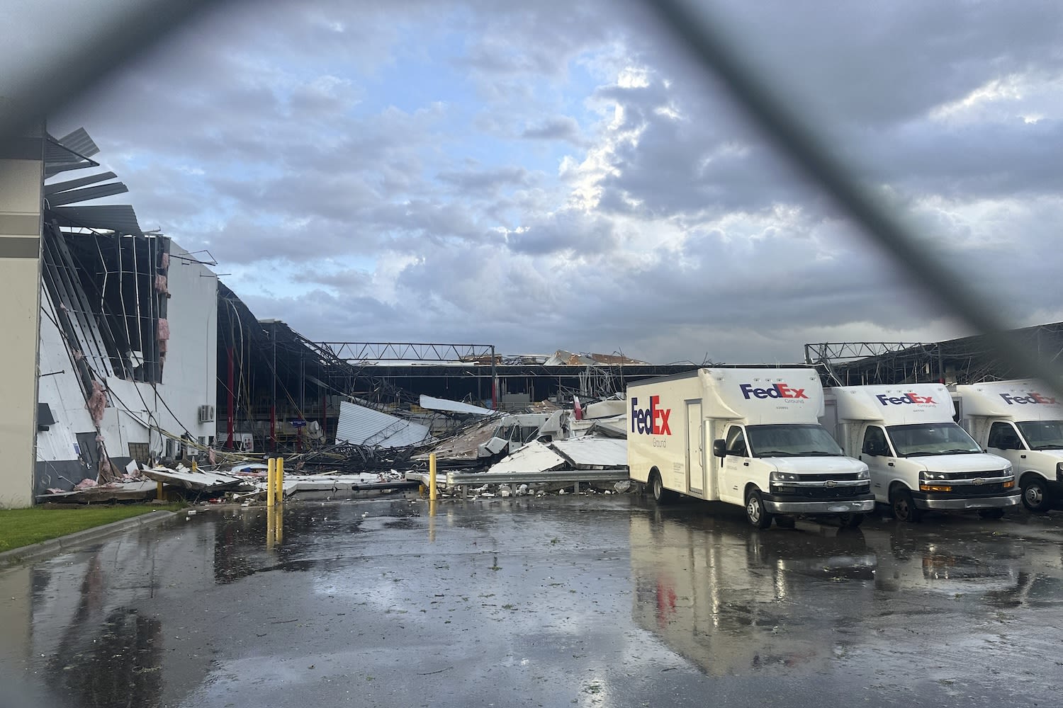 FedEx Facility Ravaged by Tornado in Michigan