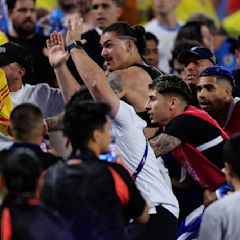 Copa América: Uruguay players, including Darwin Núñez, brawl with fans after loss to Colombia