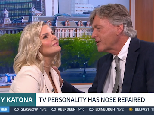 Richard Madeley has GMB fans cringing as he inspects Kerry Katona's nose