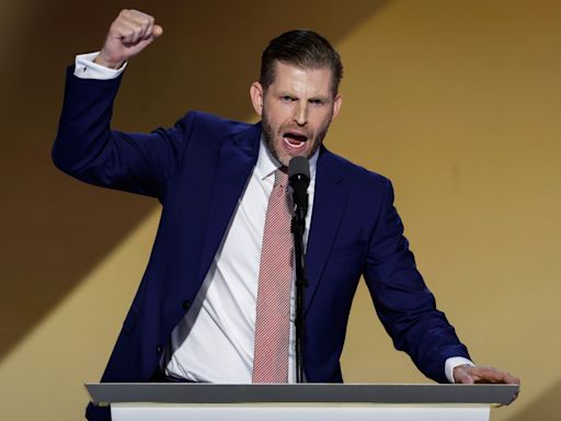 Eric Trump works in his ‘6’5’ height while attacking trans athletes in RNC speech