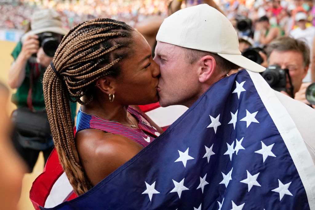 2024 Olympics: Americans Tara Davis-Woodhall and Hunter Woodhall are track and field’s power couple