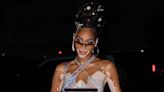 Winnie Harlow celebrated her 28th birthday in a see-through outfit covered in crystals