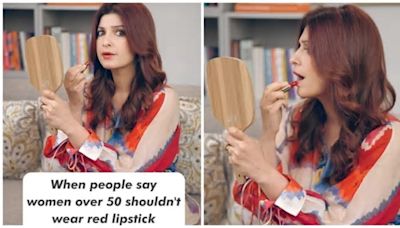 Twinkle Khanna's honest reaction when told women over 50 shouldn't wear red lipstick. Watch