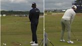 Rory McIlroy doesn't respond during awkward driving range moment at The Open