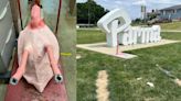 LOOK: Flamingo stolen from Parma sign found vandalized