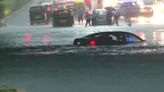 Heavy Rain In Delhi-NCR, Roads Flooded, Car Submerged Under Flyover