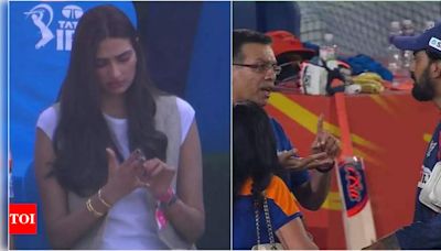 Athiya Shetty cheers for husband KL Rahul during IPL match between MI and LSG amid recent controversy | Hindi Movie News - Times of India