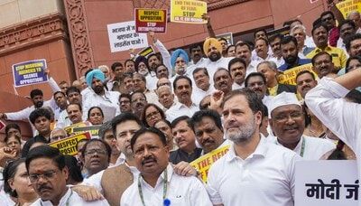 Rahul Gandhi seeks discussion on NEET in Lok Sabha, Opposition walks out