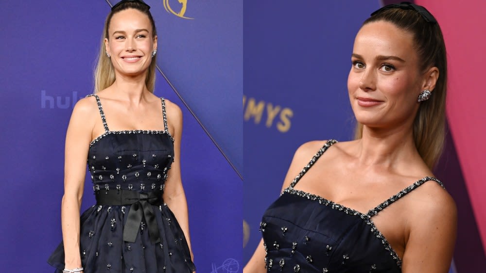 Brie Larson Nods to Retro Glamour in Custom Chanel Dress for Emmy Awards 2024 Red Carpet