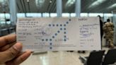 ...Hand-Written Boarding Pass Today': IndiGo Staff Manually Pens Down Flight Details On Boarding Pass After Windows...