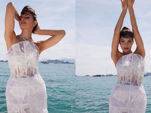 Jacqueline Fernandez drops new pics from Cannes 2024, stuns in Avaro Figlio's white outfit, see pics