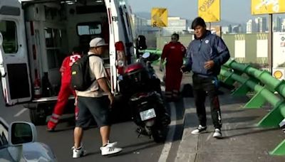 Registran accidente vial tras derrape de moto en Álvaro Obregón