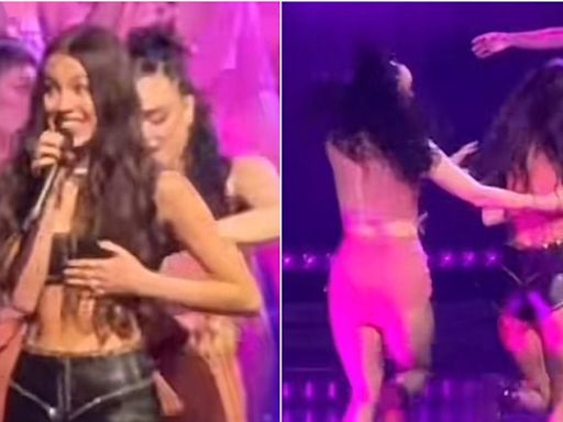 Olivia Rodrigo tuvo problemas con su vestuario y casi queda en topless en pleno concierto