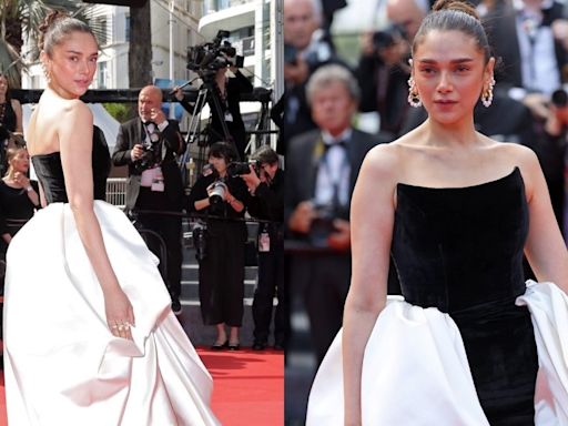 Aditi Rao Hydari Makes Heads Turn in Gorgeous Black-and-white Strapless Gown at Cannes, See Photos - News18