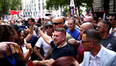 Nine arrests at Tommy Robinson demonstration after thousands march in London