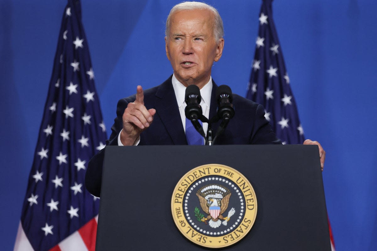 Biden opens high-stakes press conference by calling Kamala ‘vice president Trump’ but vows to stay in 2024 race