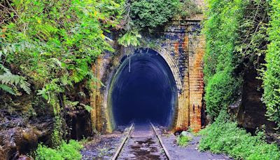 The incredible 400m abandoned railway tunnel that glows in the dark
