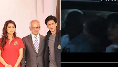 KKR team co-owner Juhi Chawla and her husband Jay Mehta visit K D Hospital to meet Shah Rukh Khan