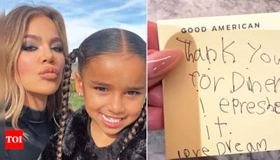 Khloé Kardashian shares an adorable Thank-You Card from her niece Dream | - Times of India